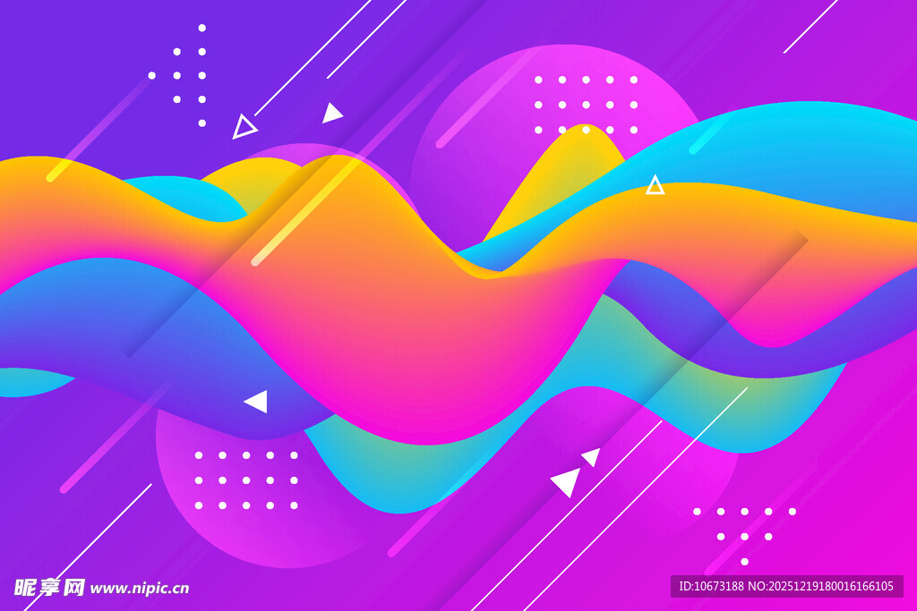 绚丽多彩流体渐变背景图