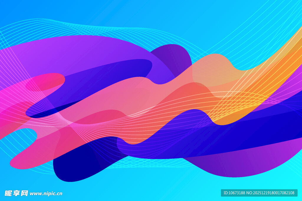 多彩流体渐变抽象背景图