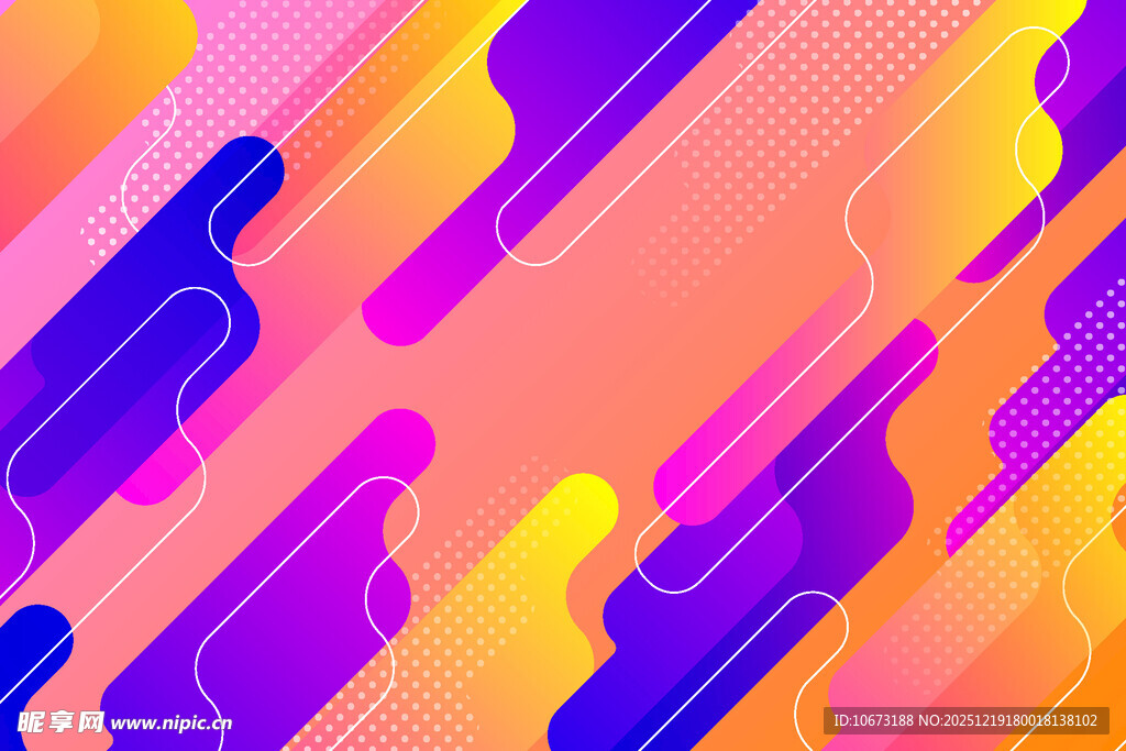 多彩流体渐变几何背景图