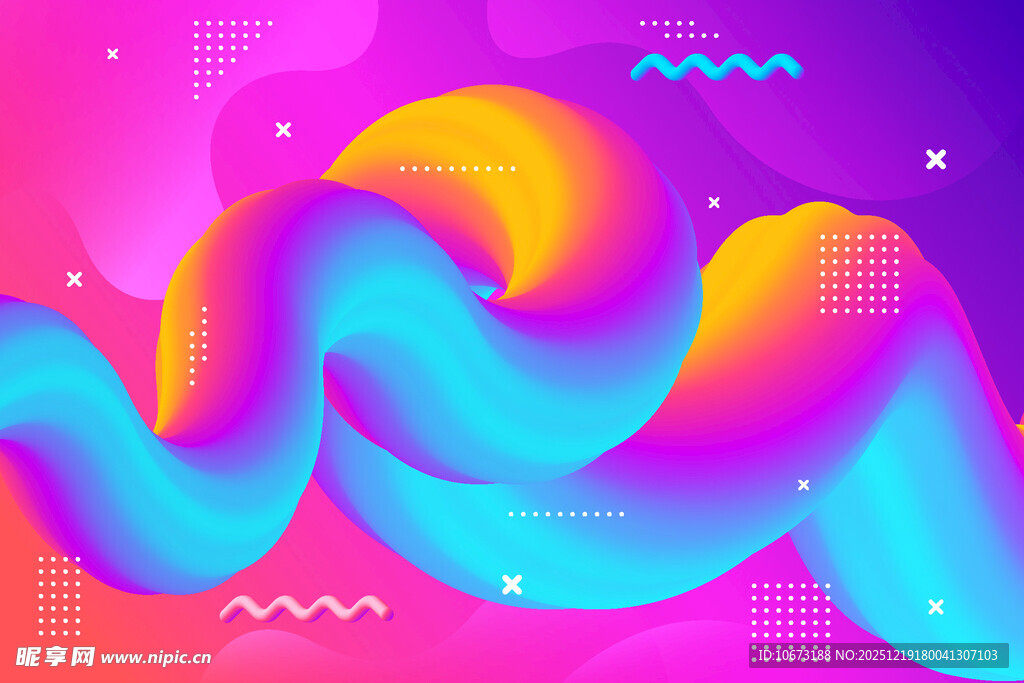 炫彩流体渐变抽象背景图