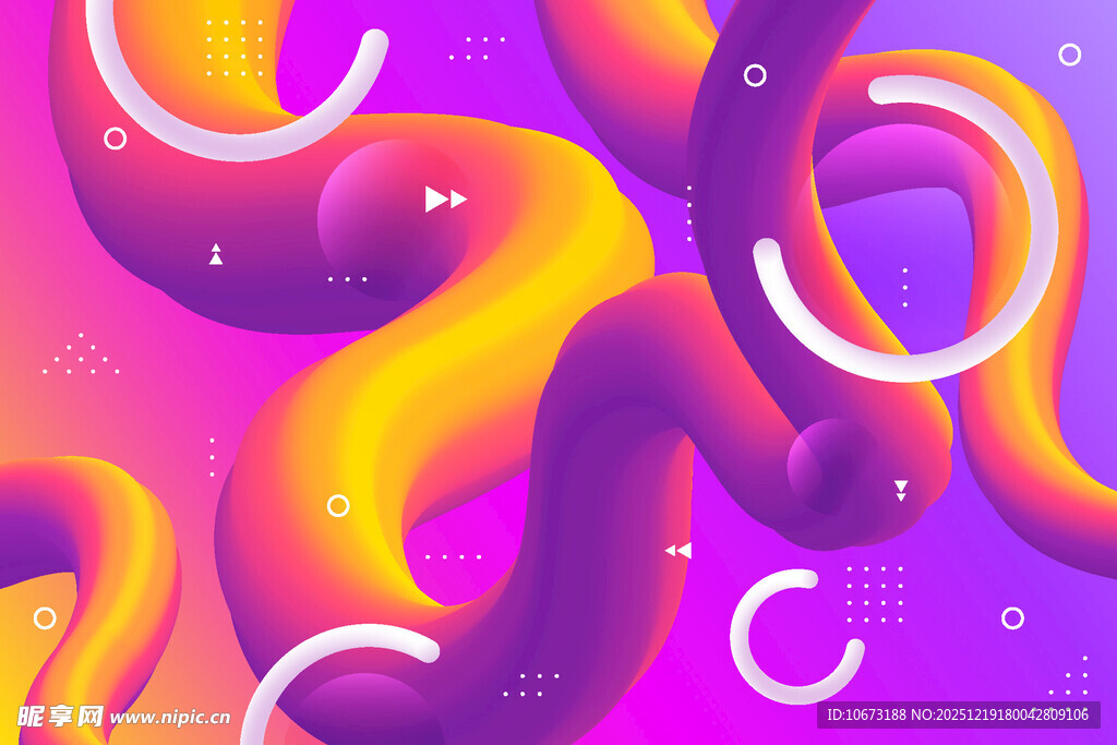炫彩抽象流体艺术图案