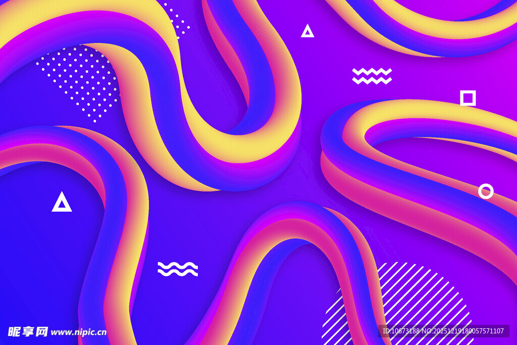 炫彩流体抽象背景图案