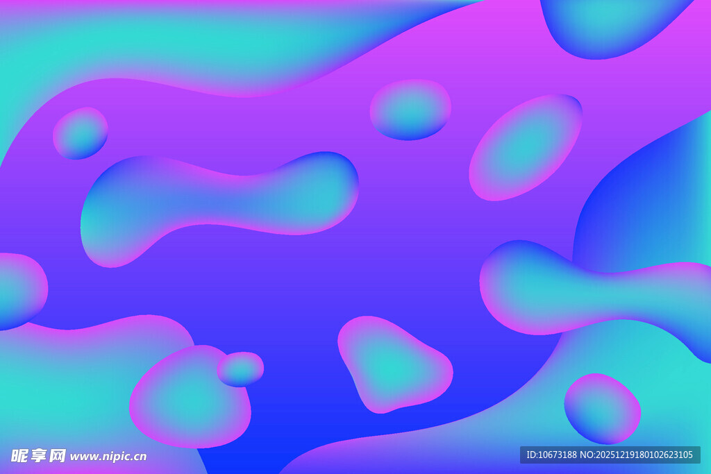 梦幻渐变流体艺术图案