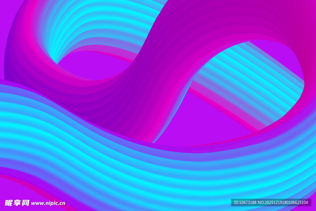 炫彩流动渐变抽象图案