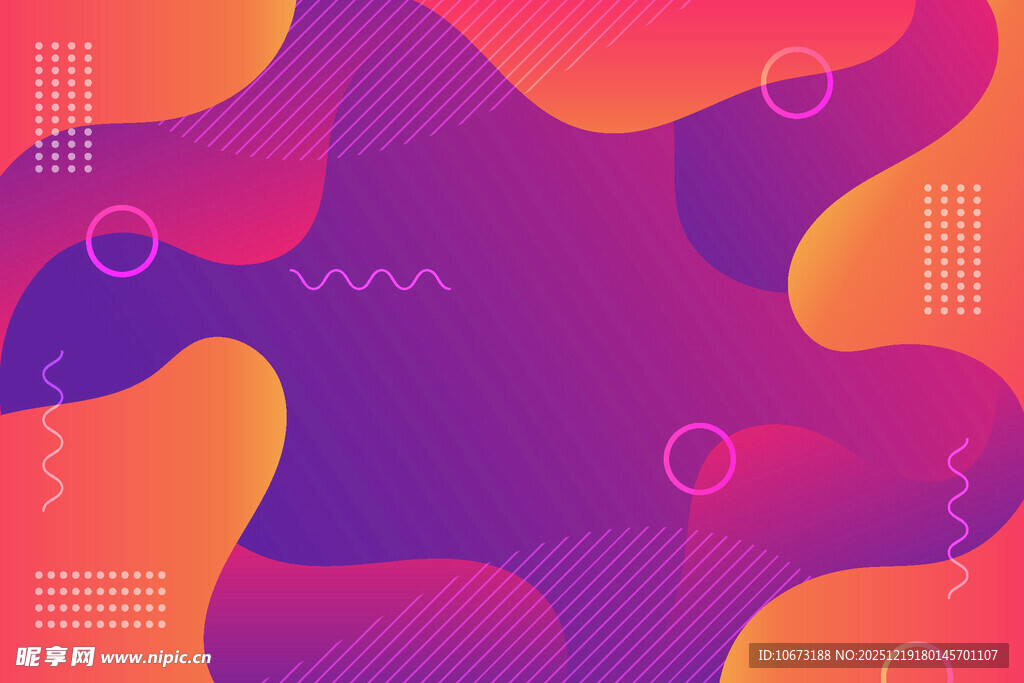 渐变流体抽象几何背景图