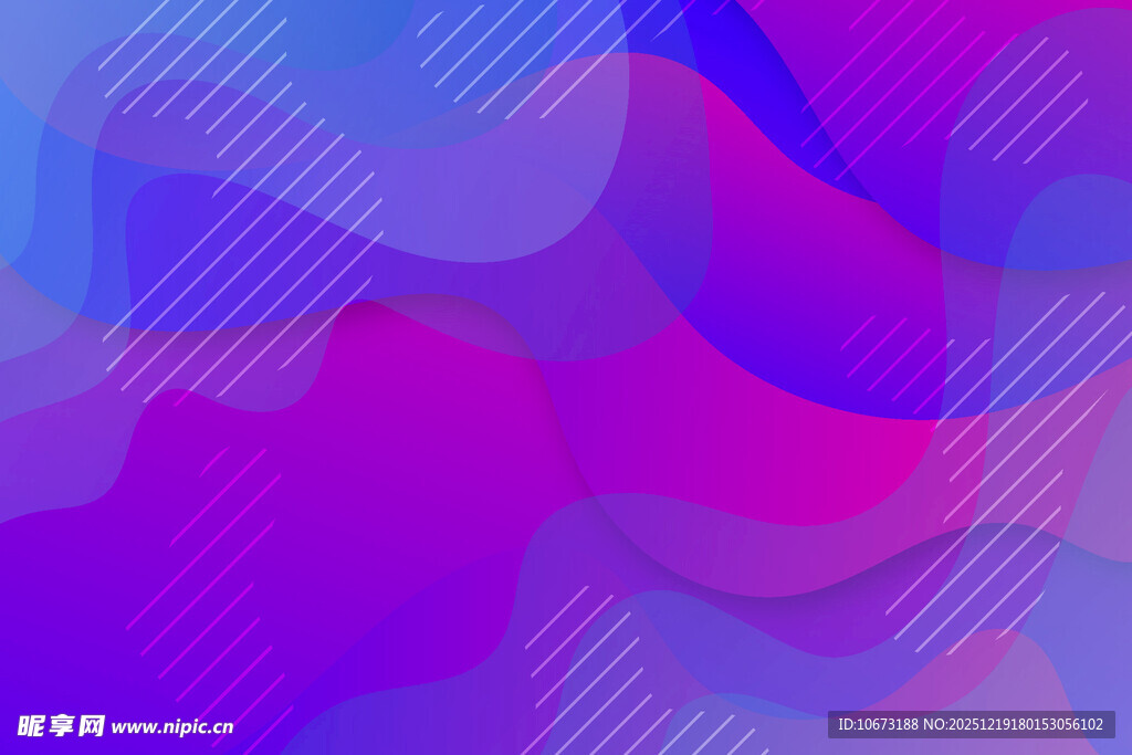 梦幻渐变波浪抽象背景图