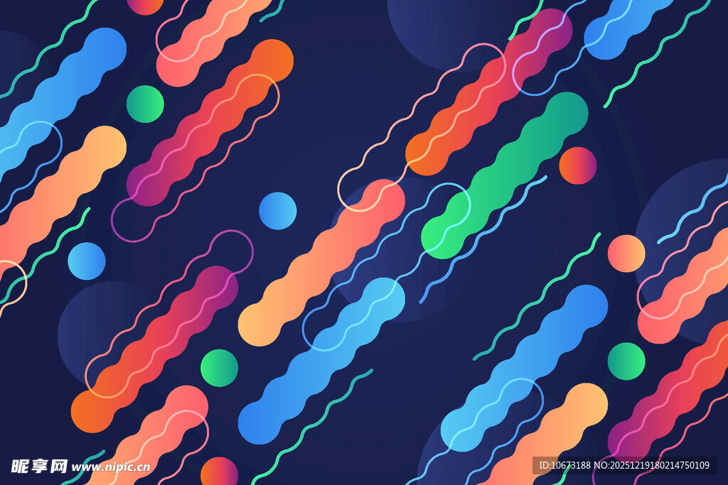 多彩线条抽象图案背景