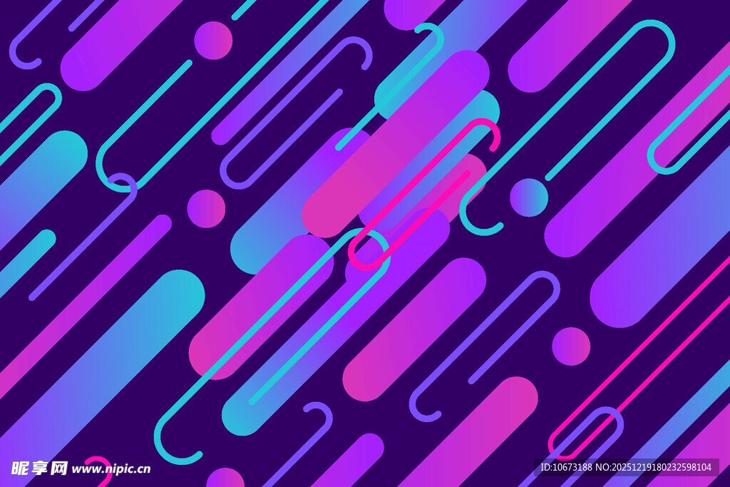 炫彩几何线条抽象背景图