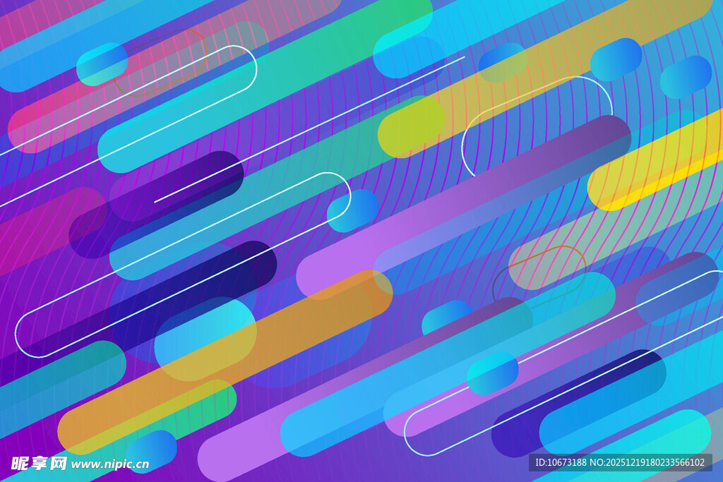 多彩几何线条抽象背景图