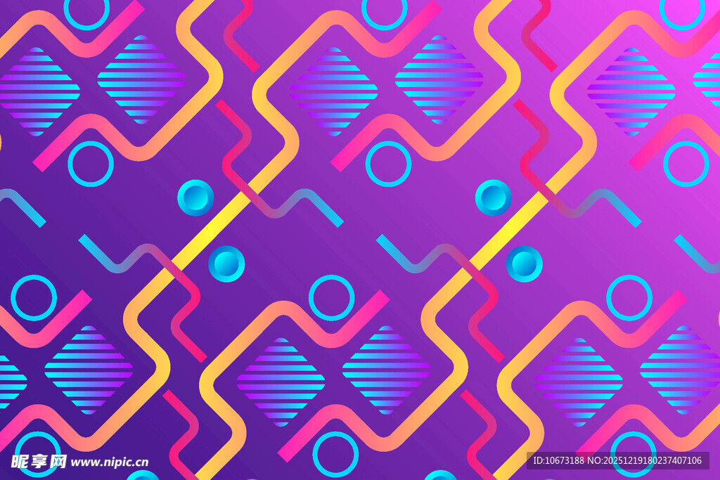 炫彩几何图案背景