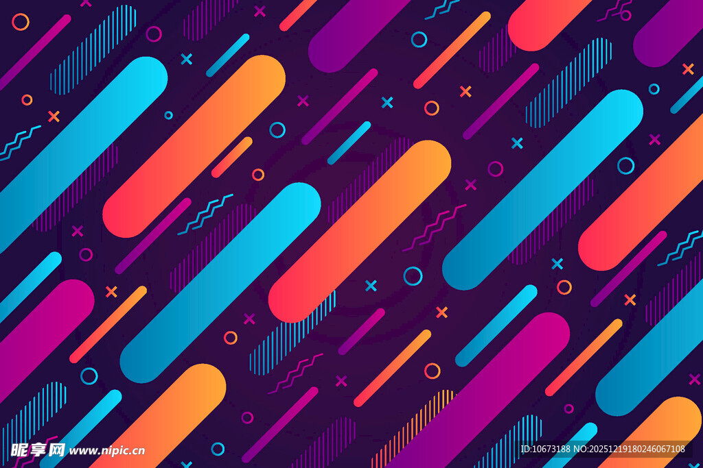 多彩条纹抽象背景图案