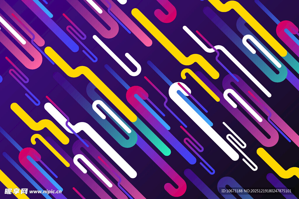 多彩线条几何图案背景