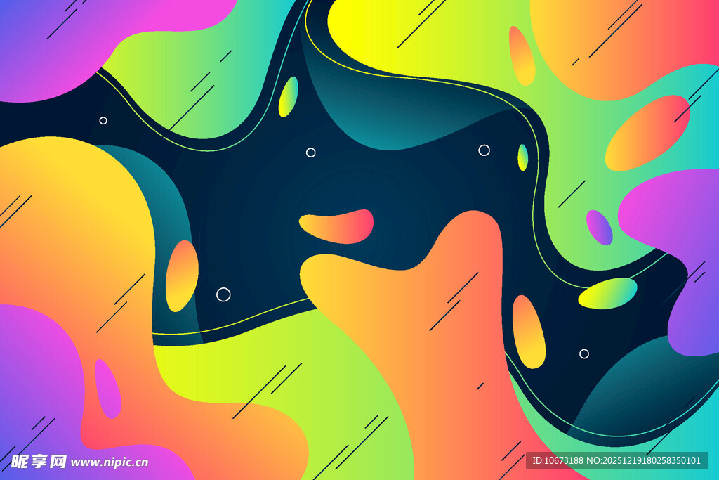 炫彩流体抽象艺术图案