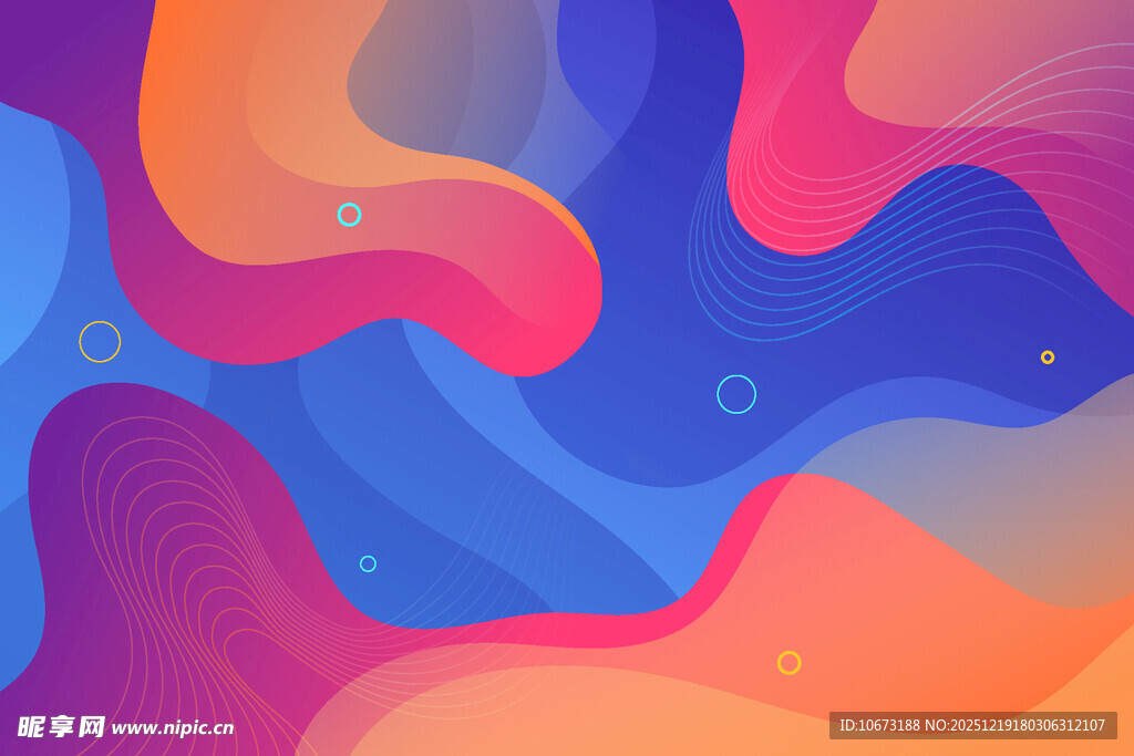 多彩流体渐变抽象背景图