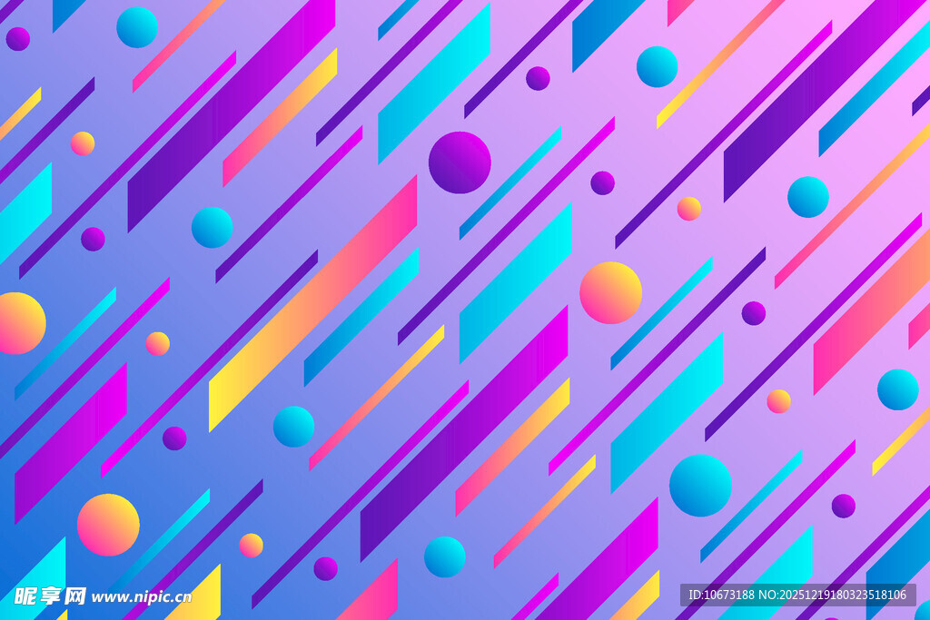 炫彩几何线条抽象背景图