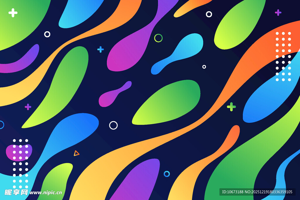 多彩流体抽象图案背景