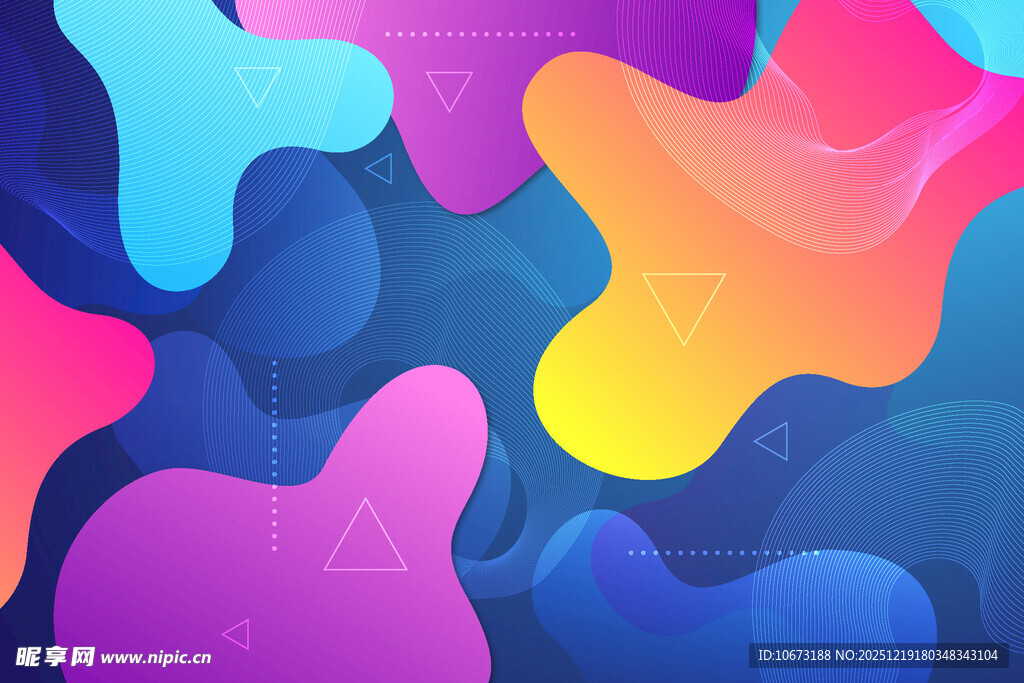 多彩流体渐变抽象背景图