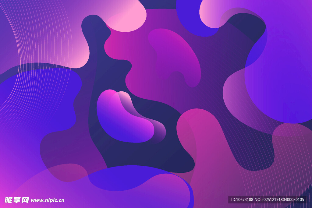 梦幻渐变抽象流体图案