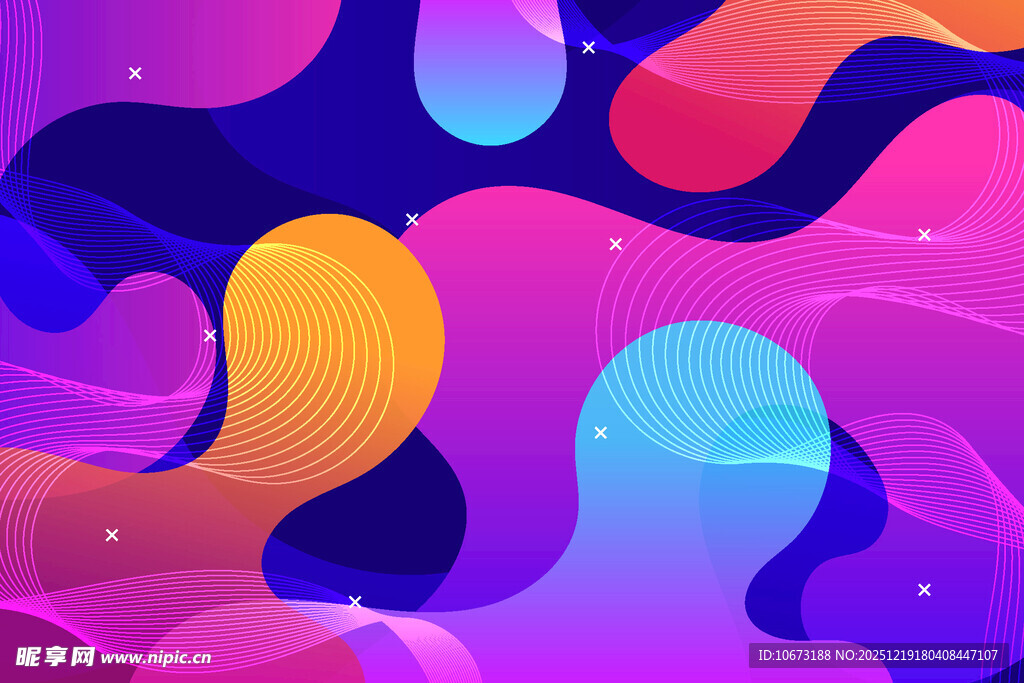 梦幻流体渐变抽象艺术背景