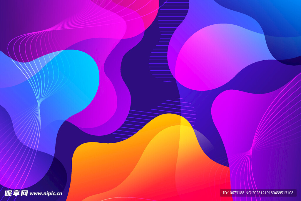 炫彩流体抽象图案背景