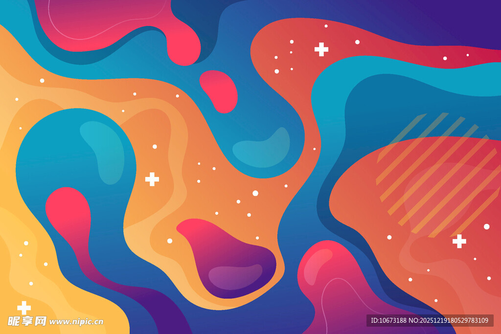 流体渐变抽象艺术背景图