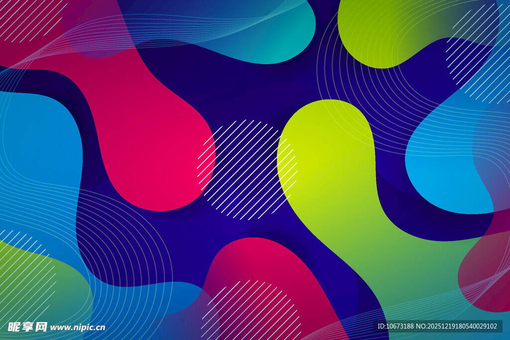 多彩流体抽象图案背景