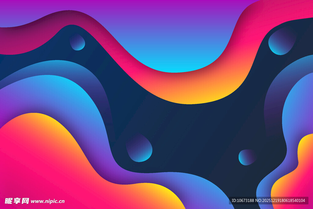 炫彩流动渐变抽象艺术图案