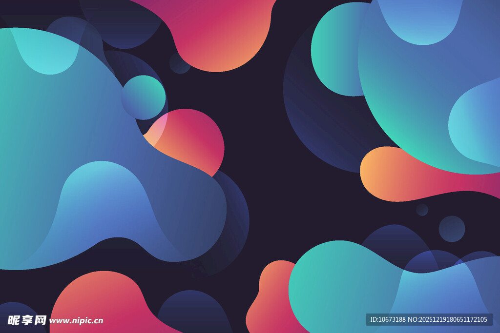 多彩流体抽象图案背景