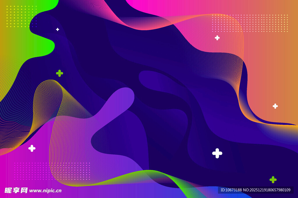 炫彩流动抽象背景图案