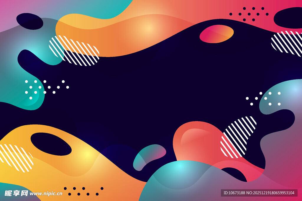动感炫彩抽象流体图案