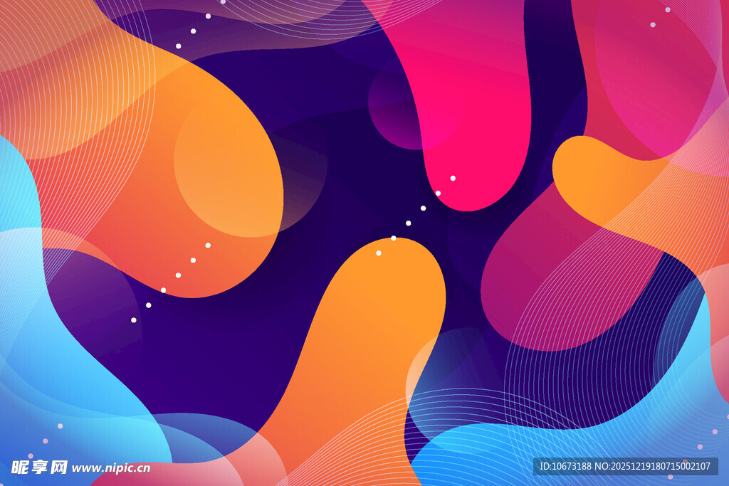 梦幻流体渐变抽象艺术图