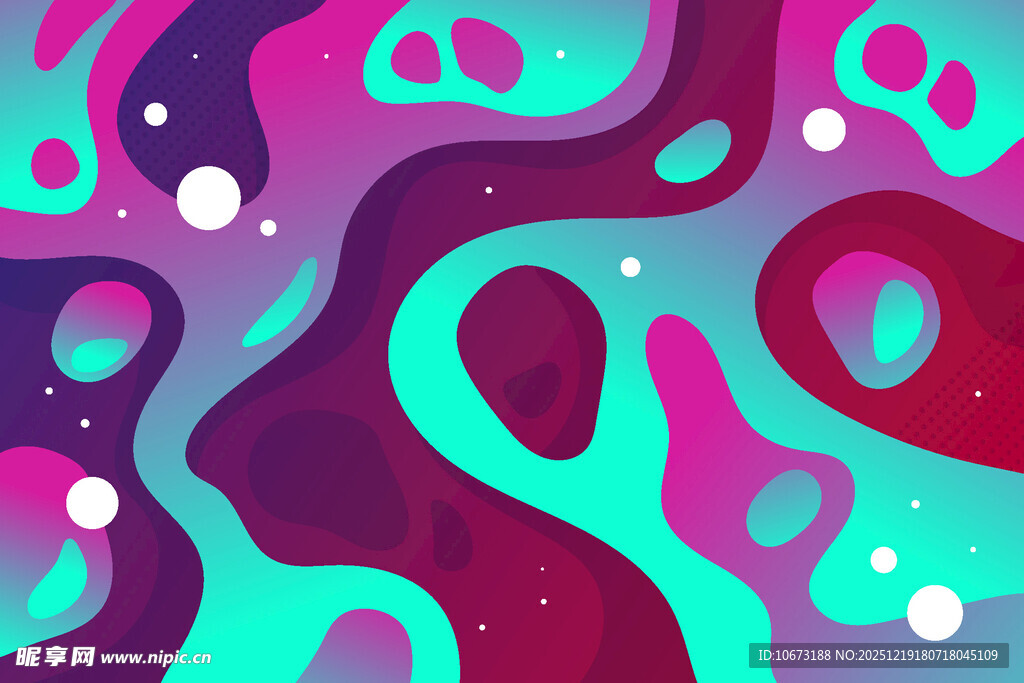 梦幻流体渐变抽象图案