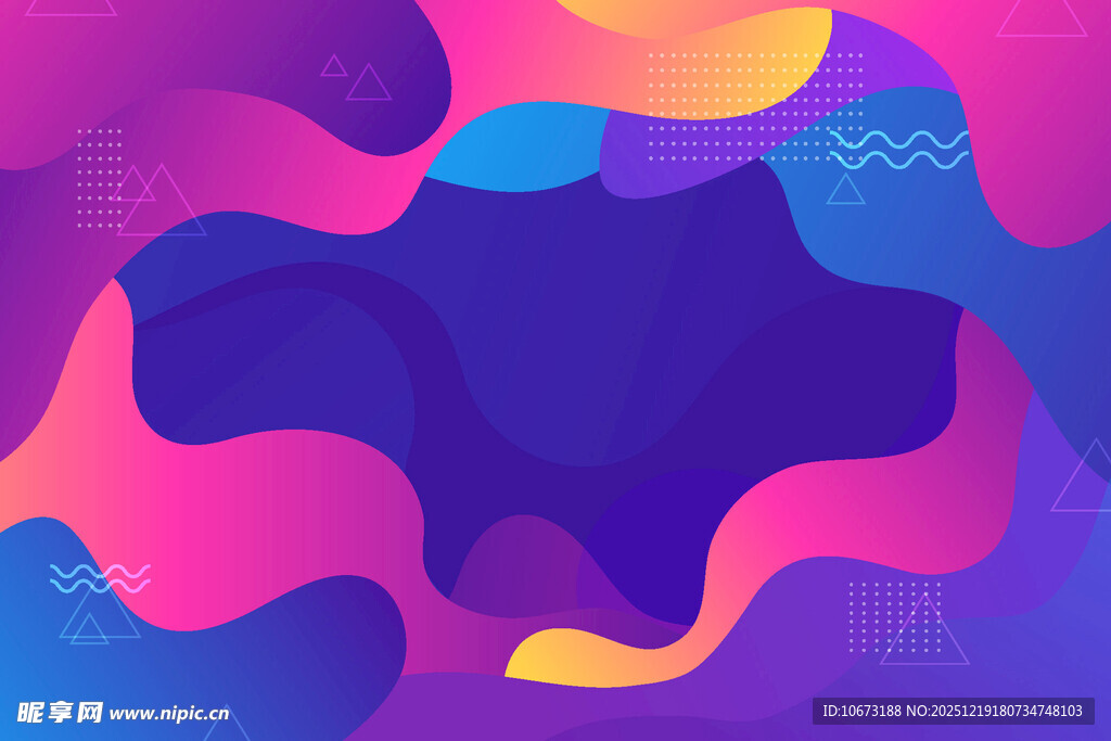 梦幻多彩流体抽象背景图