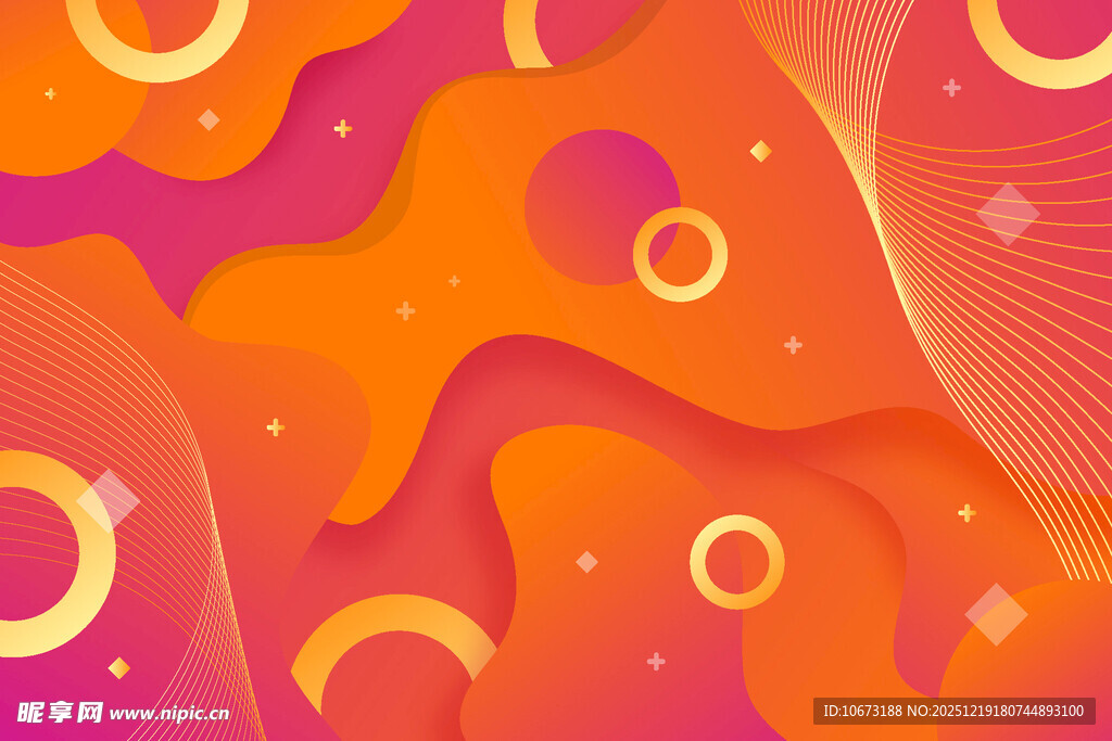 渐变色彩抽象几何背景图