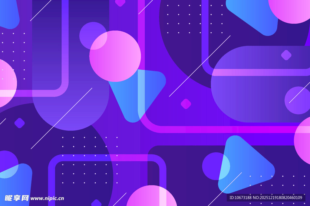 梦幻几何抽象图案背景