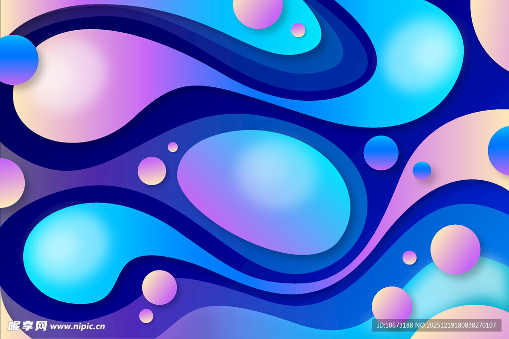 梦幻流体渐变抽象背景图