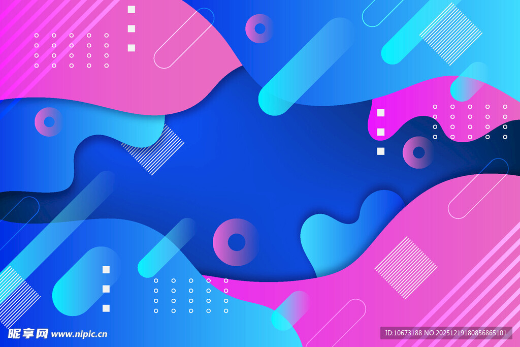 多彩几何抽象拼接图案