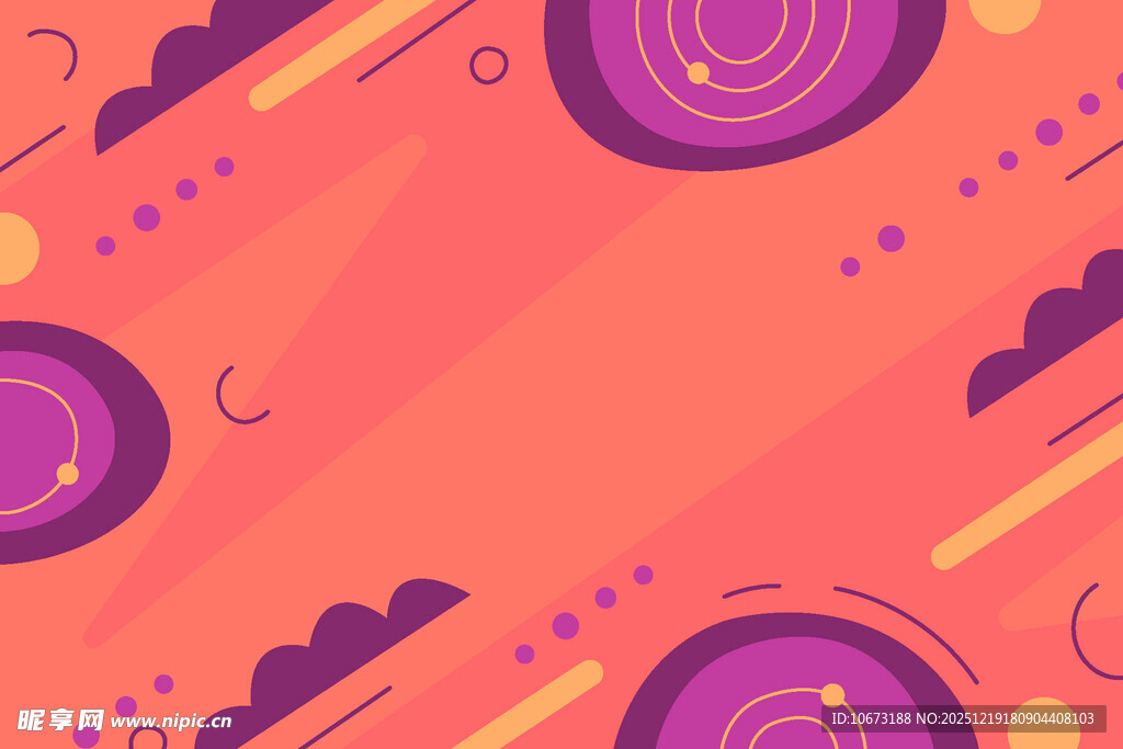 橙色背景的几何图案设计