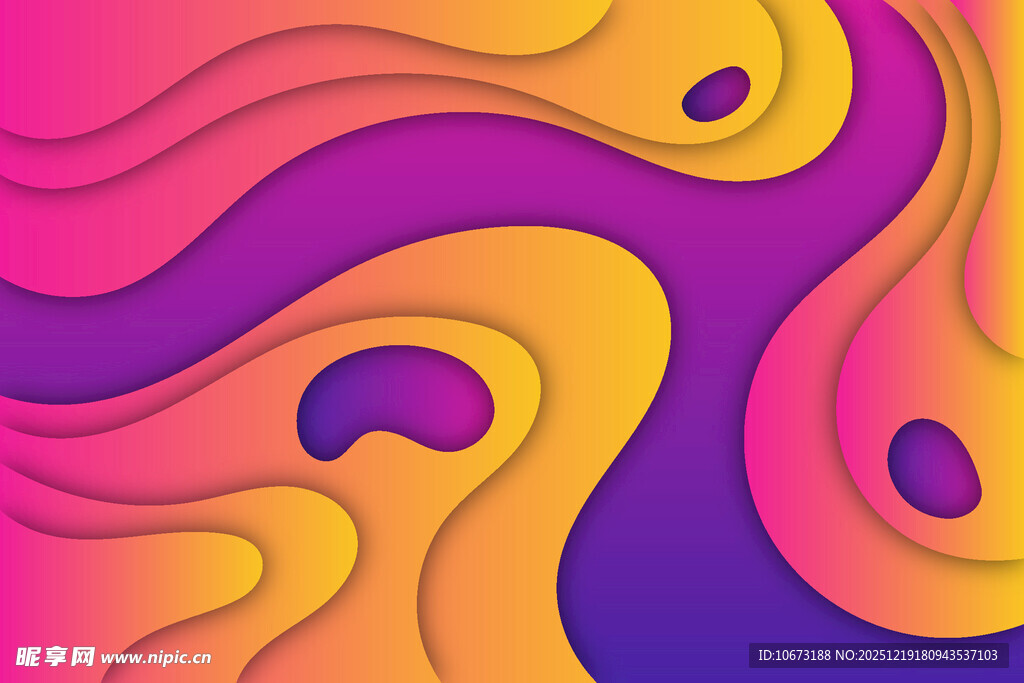 梦幻渐变流体艺术图案