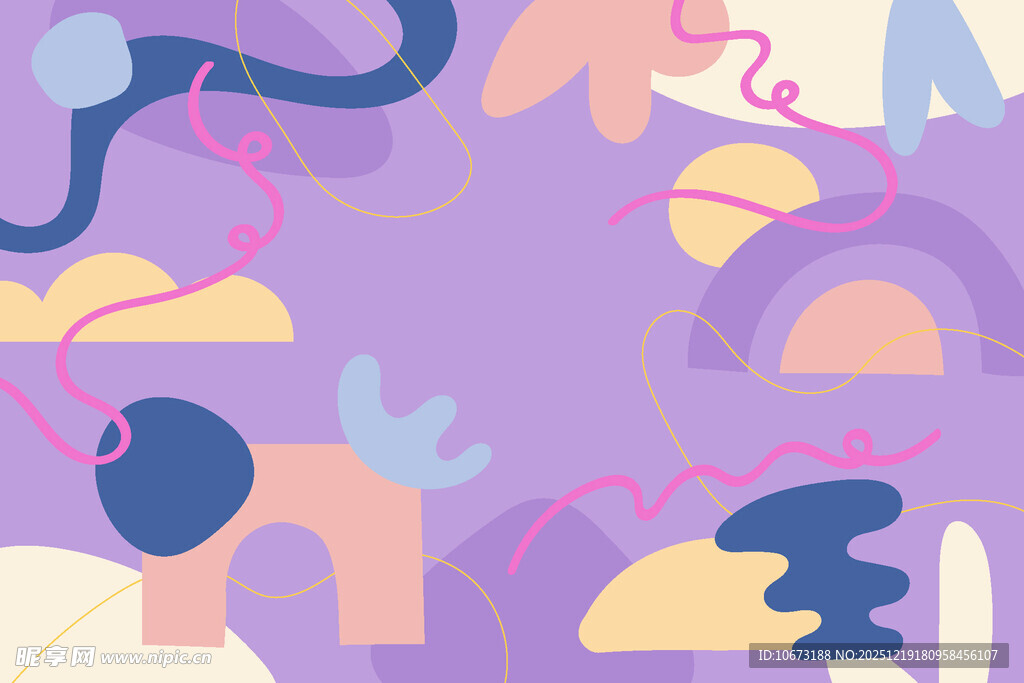 梦幻抽象几何图案背景