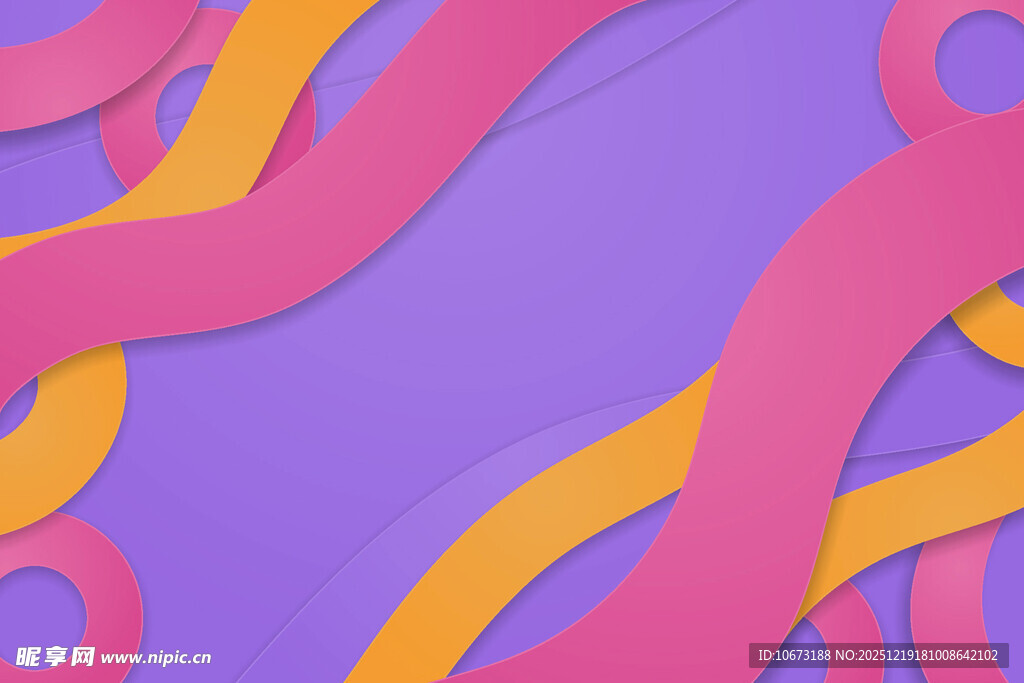 多彩曲线交织的抽象图案