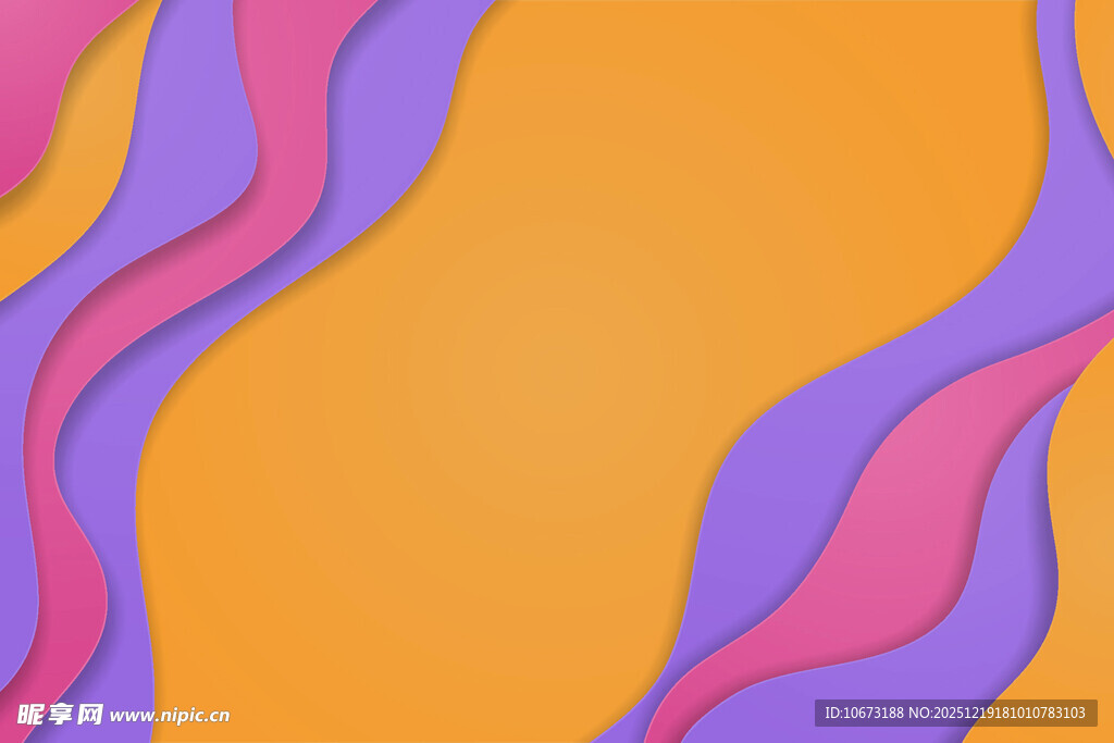 多彩波浪抽象背景图案