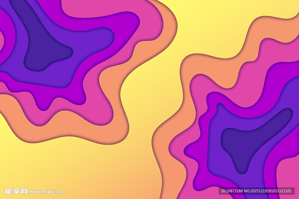 多彩流体渐变抽象图案