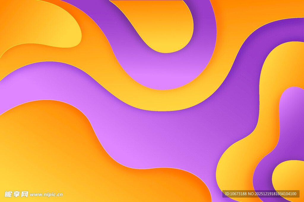 多彩波浪抽象背景图案