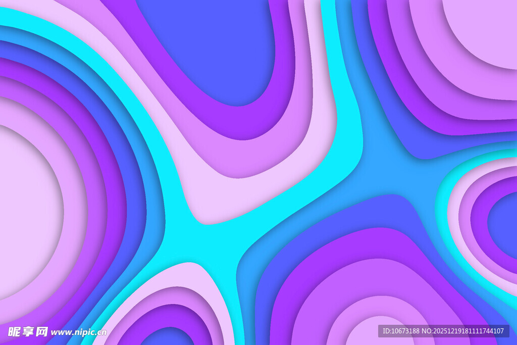 梦幻渐变流体抽象图案