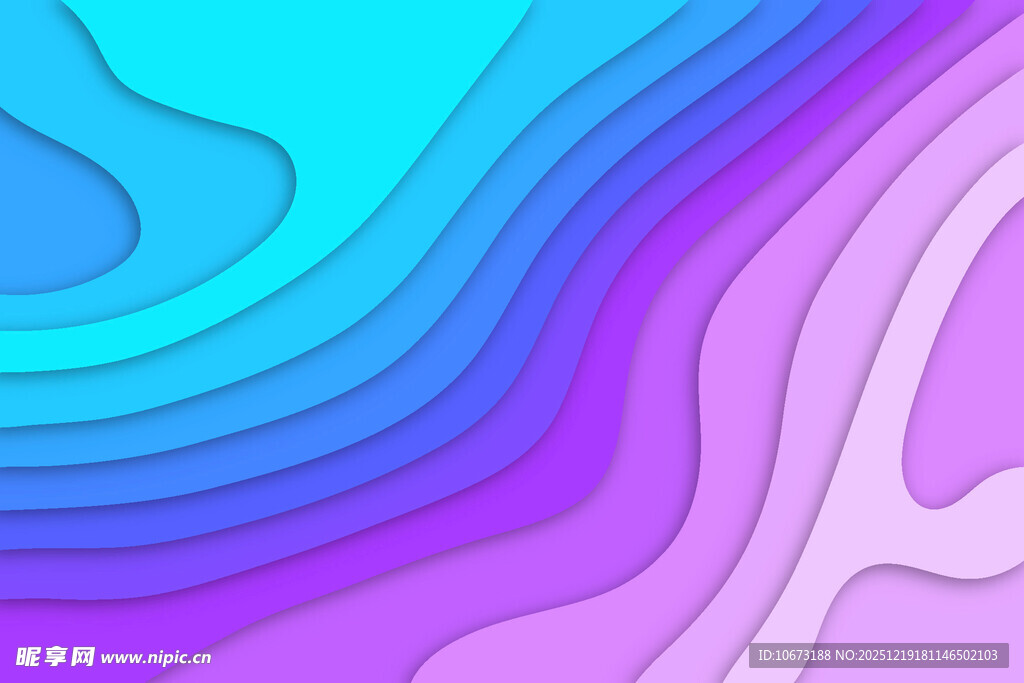 梦幻渐变波浪抽象背景图