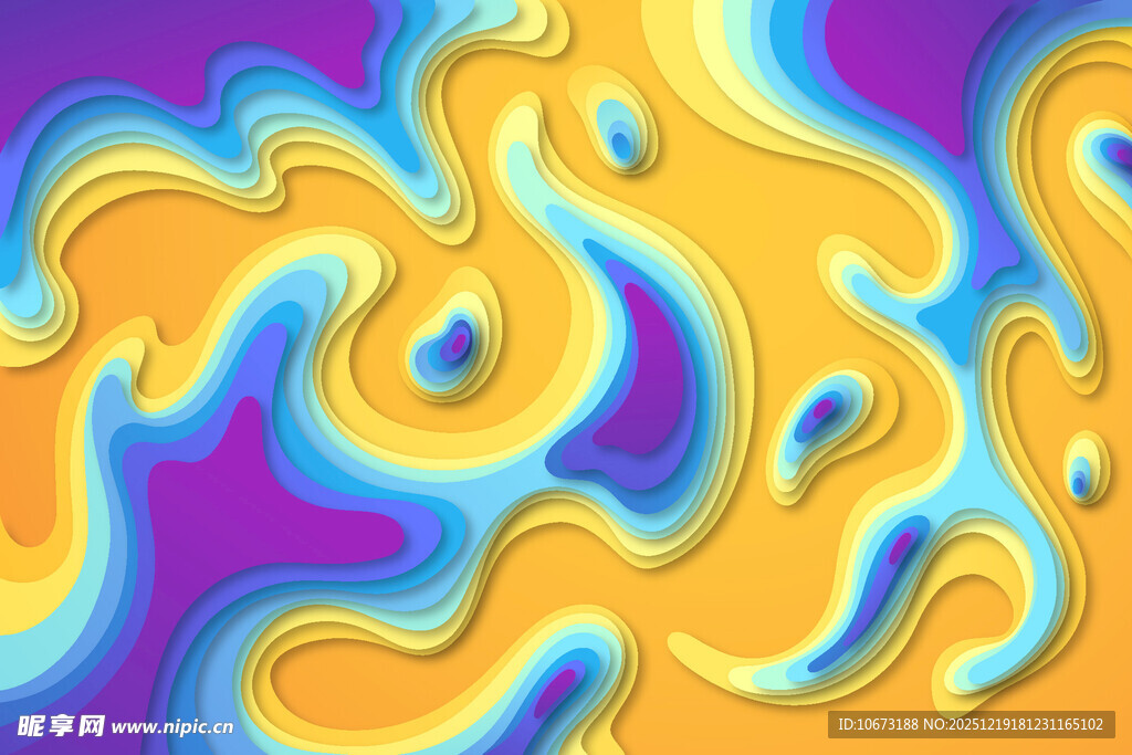 梦幻流体渐变艺术图案