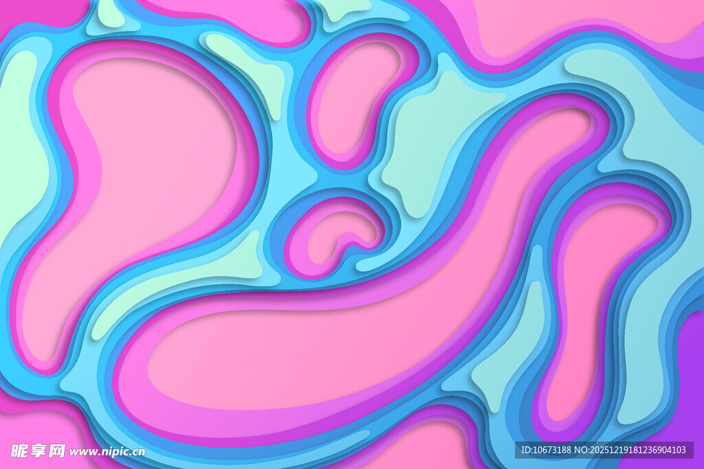 梦幻流体渐变艺术图案