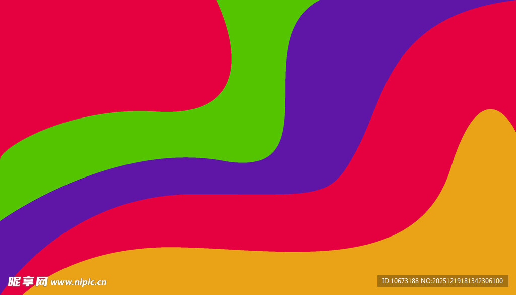 多彩波浪抽象图案背景