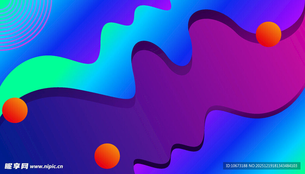 梦幻渐变流体艺术图案